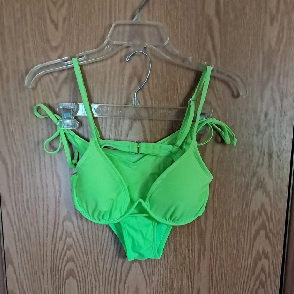 Ladies Target 2 Piece Bikini Bathing Suit Lime Green Sz. S